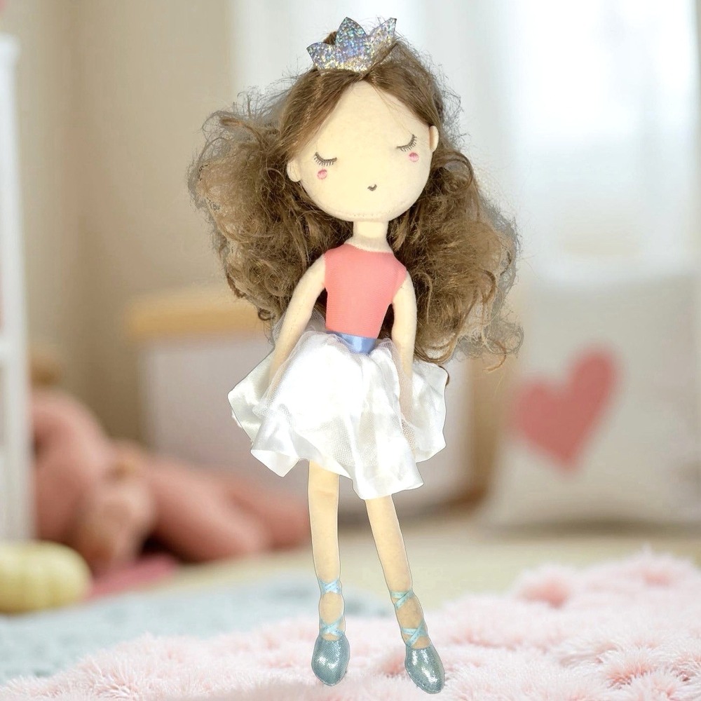 Aurora Little Lilly Ballerina Girl Doll Plush Ragdoll Tutu Crown Ballet 2021 12"